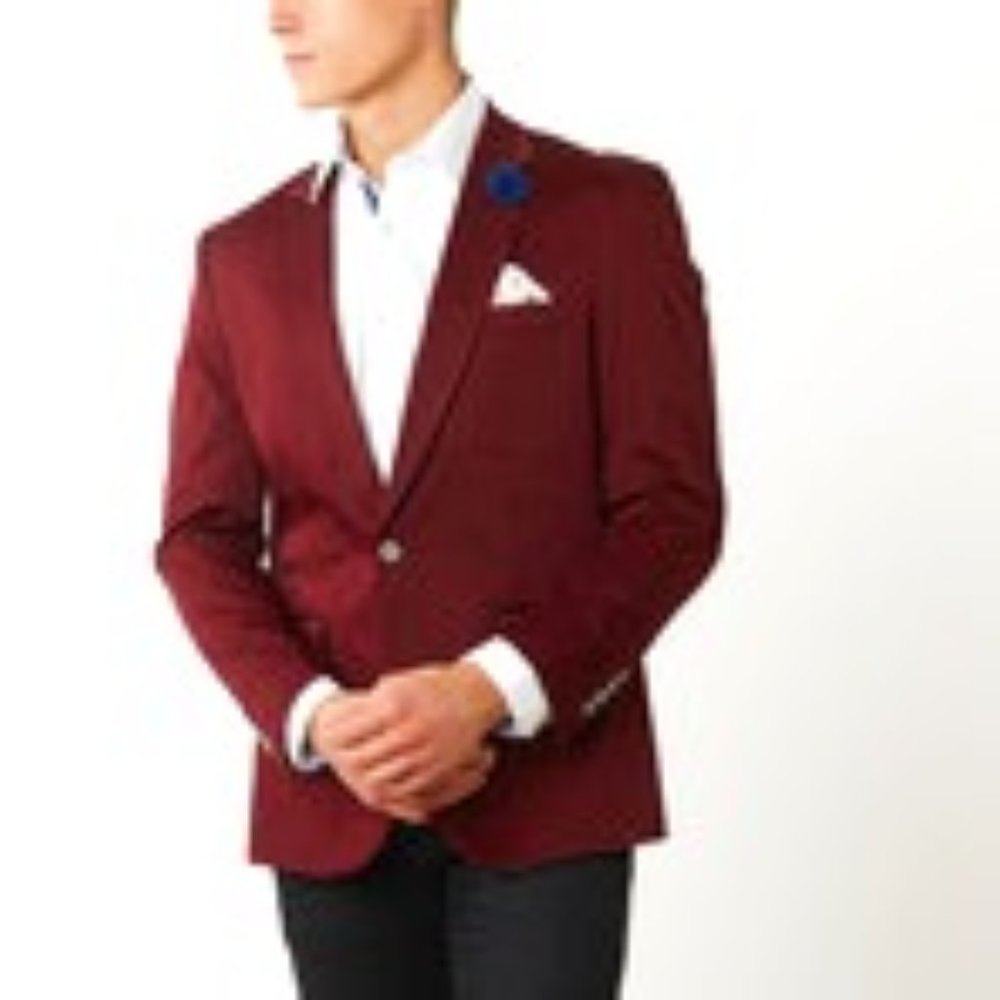 Men's Burgundy Blazer